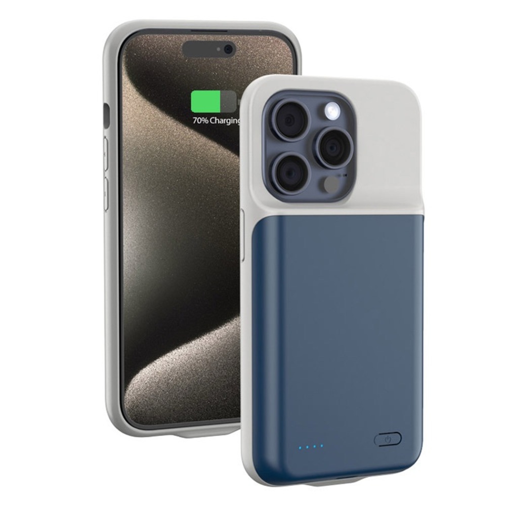 Blue Phone Case with Battery Pack